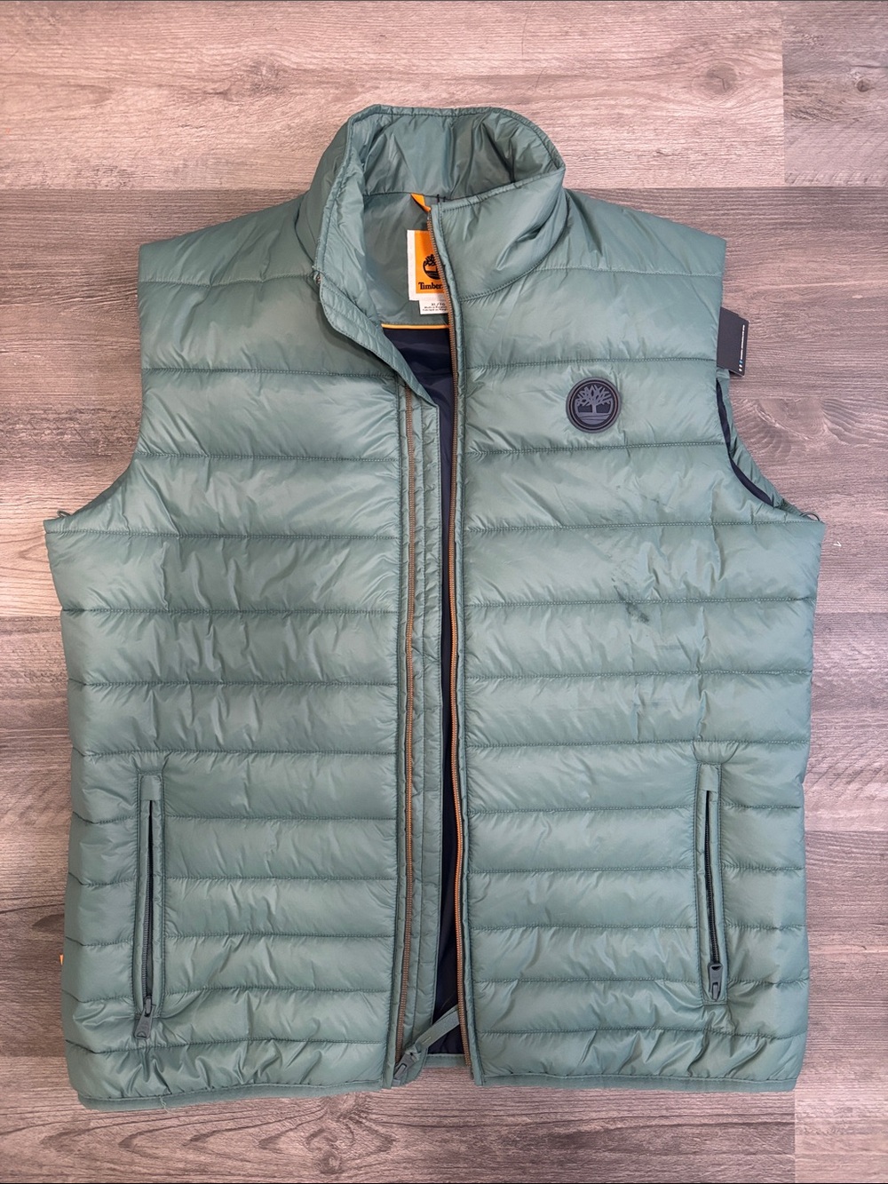 Timberland Men's Sage Green Quilted Puffer Vest